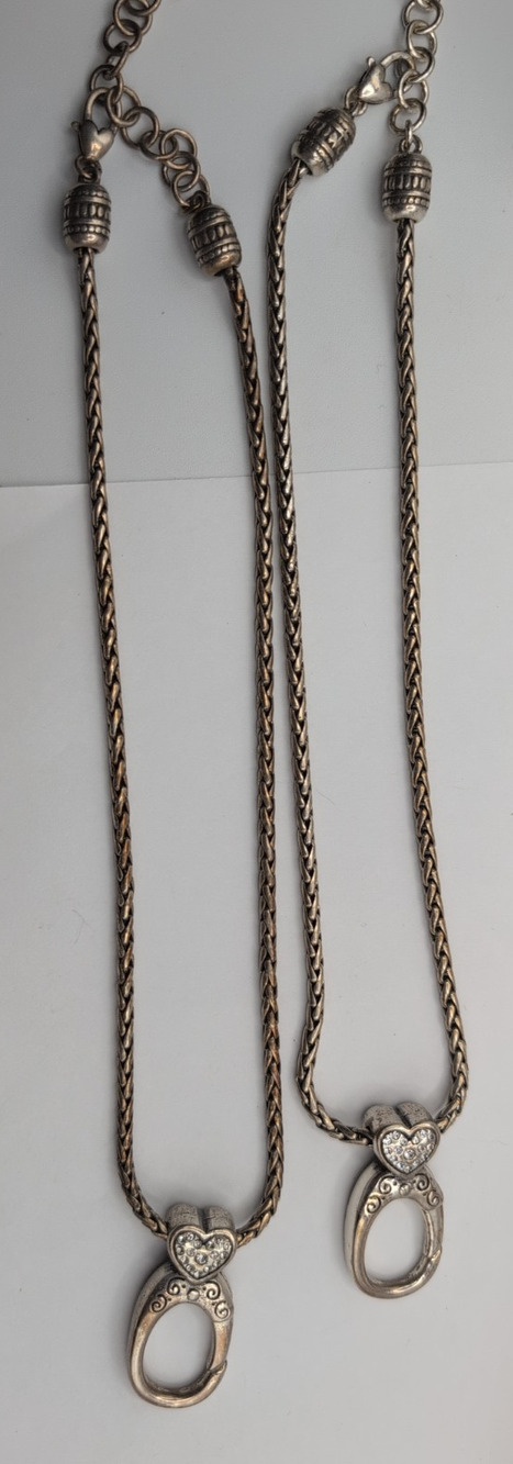 Brighton Reversable Charm Connector Necklace Add charms 2 Avail Shows Wear